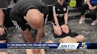 FC Cincinnati players, coaches and staff receive CPR and AED training
