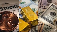 Global stocks slump as dollar hits five-week low and gold climbs