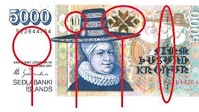 Police urges people to look out for forged 5,000 ISK bills