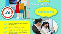 Self-service application for Macao SAR travel documents and visit permit to Hong Kong is extended to minors