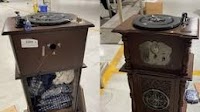 Border officers say they found bags of opium in antique record players