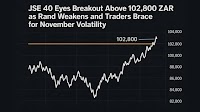JSE 40 Eyes Breakout Above 102,800 ZAR as Rand Weakens and Traders Brace for November Volatility