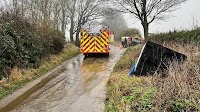A sticky situation! Golden syrup spill closes road for several hours while fire crews mop up the mess