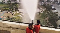 Sprinkler ‘rain’ as Noida condos try to tackle toxic pollution