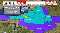Feet of lake effect snow for parts of CNY this weekend, timing and amounts by location