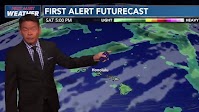 First Alert Forecast: More showers, chance of thunderstorms in the week ahead