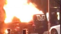 Floyd Mayweather's team bus is torched in Birmingham