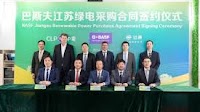 BASF signs 10-year PPA with CLP and Envision Energy for three manufacturing sites in Jiangsu