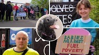 Glasgow community slams energy provider over heating bill hike in 'Hug Yer Dug' protest