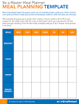 Daliy eating plan sheet