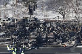 At Least 2 Dead, 26 Others Injured After Fiery Car Crash Involving Over 50 Vehicles on Icy Road