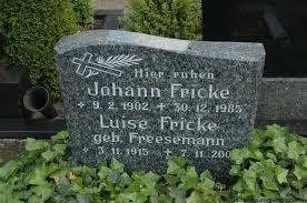 Grab von Luise Fricke (geb. Freesemann) (03.11.1915-07.11.200 ...