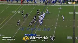 Nakobe Deab intercepts Matthew Stafford pass in the fourth quarter