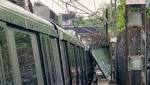 Delhi: Metal barricade falls metro