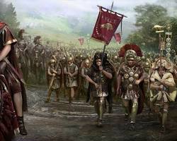 Image of Roman legionary infantry Julius Caesar