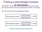 How to calculate percent increase