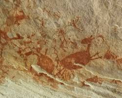 صورة Paleolithic cave paintings depicting plants