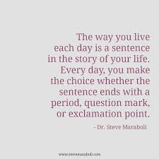 Quote by Steve Maraboli: “The way you live your day is a sentence ... via Relatably.com