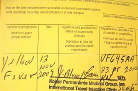Picture of Yellow fever vaccine