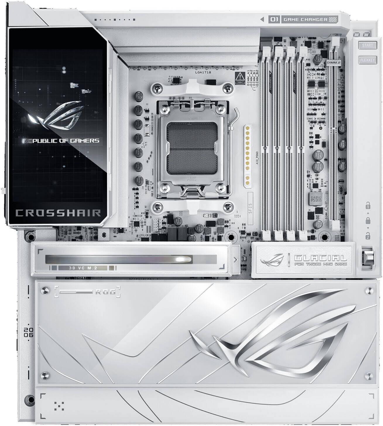 ASUS X870E ROG Crosshair GLACIAL AMD AM5 eATX Motherboard