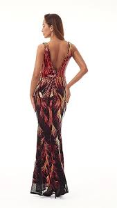 Women's Plus Size V-Neck Sleeveless Sparkly Sequin Mermaid Evening Dress Sexy Slim Gowns Fashion Backless Party Dress - Product from Amazon.com