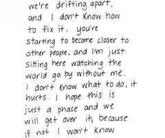 Quotes About Friends Drifting Apart - DesignCarrot.co via Relatably.com