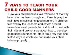 7 ways to teach your child good manners via Relatably.com