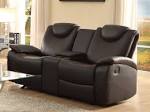 Reclining loveseat center console