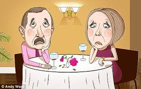Unenchanting evening: The conversation has run dry at the dinner table between Laura Kemp and her husband. Back home, we could stay up into the small hours ... - article-2037465-0DE4A32F00000578-977_468x296