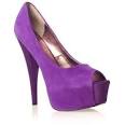 Purple heeled shoes