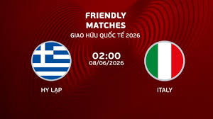 Previa y retransmisión en directo del partido amistoso internacional entre Grecia e Italia que se disputará el 8 de junio de 2026.