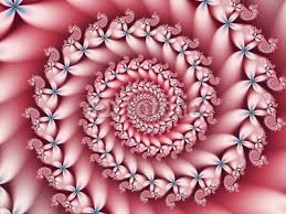 Rose colored spiral floral fractal von Heather Hood, lizenzfreies ...