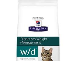 Hill's Prescription Diet w/d dry cat food in its original packagingの画像