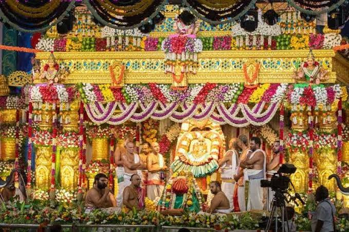 Varalakshmi Vratam celebrated with religious fervour at Padmavathi Ammavari Temple in Tirupati; TTD officials join as temple decorated with 30,000 flowers