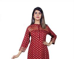 KHUSHI Women's Rayon Regular Kurti (Amazon)