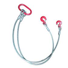 Two Leg Wire Rope Sling 1/2Inch X 5 Ft Wire Rope 4410lb 2.0 ...