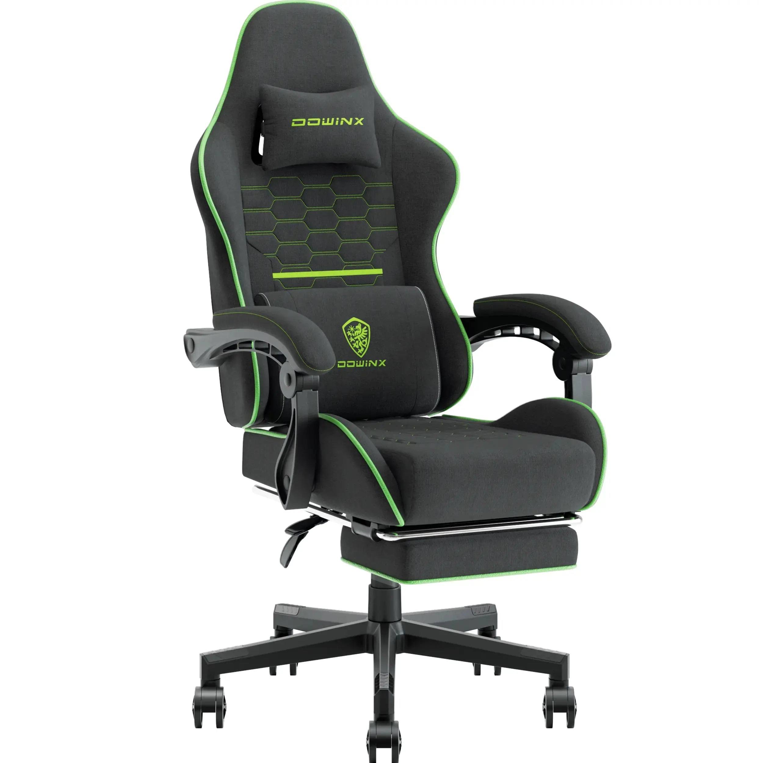 Dowinx Gaming Chair Fabric with Pocket Spring Cushion Grey