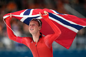 Sander Eitrem of Norway adds a speedskating 5,000 meters Olympic gold to his world record