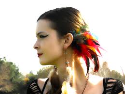 Spiritual Aura Feather Ear Cuff / Earcuff : Turquoise Crystal - Copper Wire - Orange/Purple/Turquois on Luulla - product-original-75566-25230-1360811224-83b4b6a6e1d848bed5f2e582d072fd5b