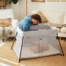Light Travel Cot | BabyBjorn Silver Travel Cot | Natural ...