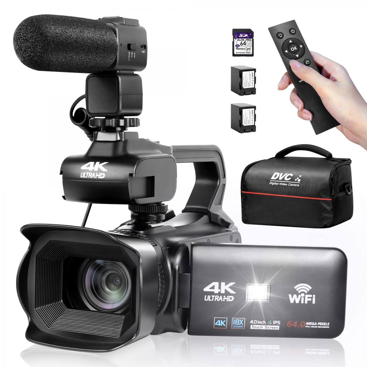 4K Video Camera Professional 60FPS UHD for Filmmaking Movie & Photography