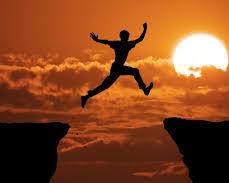 Image of person taking a leap of faith
