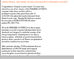 Image de Fake lottery winning notification