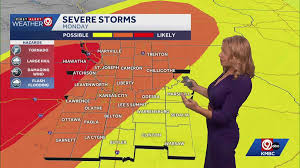 Multiple bands of storms today with severe risk tonight