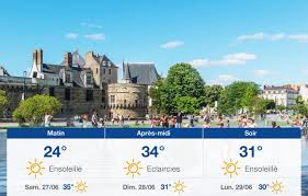 Prévisions météo du vendredi 26 juin 2026 à Nantes