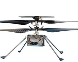 Image of Ingenuity helicopter on Mars
