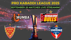 PKL 2025 live streaming: September 25 match list, timings, telecast details