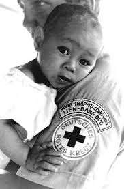 Wounded child on German Red Cross hospital ship, Danang, Vietnam, 1968. - german-red-cross-copy