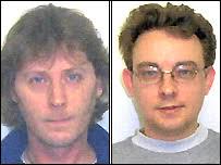 Martin Aspinall (left) and John Elms. Police say Aspinall (left) and Elms should not be approached - _41943290_aspinallelms_203_gpolice