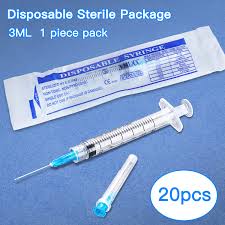 Amazon.com: 3ML Disposable syringe with Needle, Individually ...